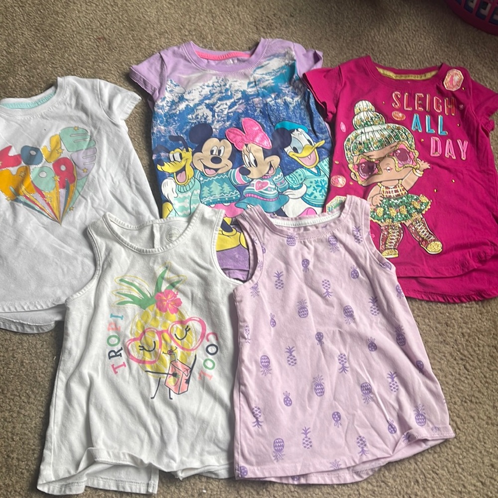 Bundle of 5 toddler girl shirts